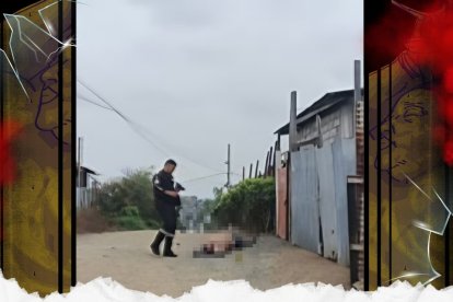 La víctima tenía las manos amarradas con una cuerda. La policía arribó al lugar.