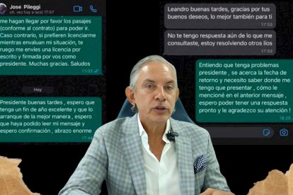 La conversación entre Leandro Vega y el presidente de Emelec, José Pileggi.