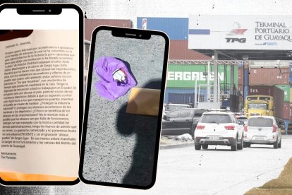 La alerta por explosivos y una carta amenazante se dio ayer en una de las puertas de ingreso de la terminal portuaria, ubicada en el sur de Guayaquil.