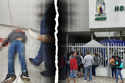 La atención de pacientes en el hospital del IESS estuvo suspendida por unas horas.