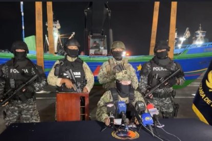 La detención ocurrió en las costas de Manta.