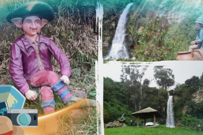 La imponente Cascada de Paluz, se oculta entre la densa vegetación, guardando los misterios de los duendes y leyendas.