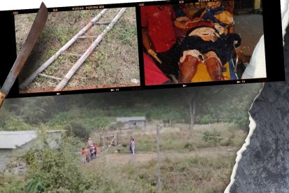 Ketty fue auxiliada y llevada a una casa de salud de manera urgente. De un machetazo le ‘volaron’ la mano  izquierda. La menor de las víctimas cuando era atendida en una casa de salud.