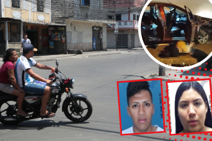 En este vehículo viajaba Dave Avilés y Melany Moreno cuando fueron atacados.