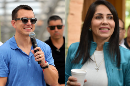 Daniel Noboa y Luisa González lideran encuesta presidencial.