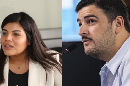 Ana Chóez, concejala, y Aquiles Álvarez, alcalde de Guayaquil.