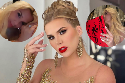 Carolina Jaume publicó varias historias mostrando el anillo.