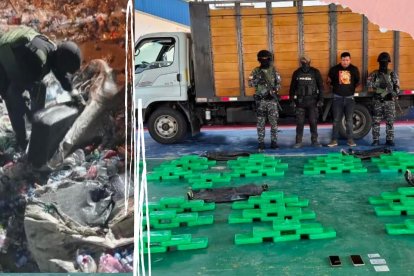 Se realizó un registro minucioso de la carga y se halló la droga.