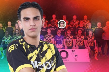 Lenny Luzuriaga Hoffman del equipo sub-20 del Meiendorf SV de Alemania.