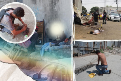 La mayoría de los consumidores viven en las calles. A pesar del peligro constante, las veredas siguen siendo su hogar.