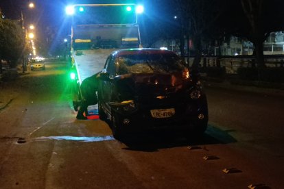 El vehículo implicado en el accidente.