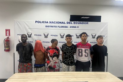 Seis personas fueron detenidas por la Policía Nacional.