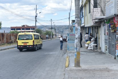 La zona del crimen en el barrio quiteño Martha Bucaram.
