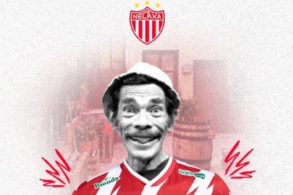 Con esta imagen el Necaxa rindió homenaje a Don Ramón, personaje de la serie de televisión El Chavo del 8.