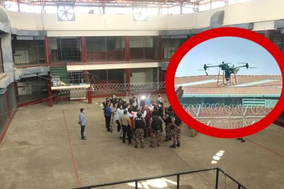 Alerta en la cárcel La Roca por dron con explosivos en el techo.