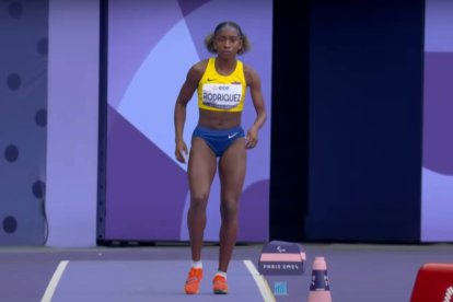 Kiara Rodríguez fue la mejor en la competencia de salto largo en París 2024.