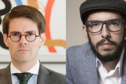 El abogado Felipe Rodríguez y el periodista Andersson Boscán.