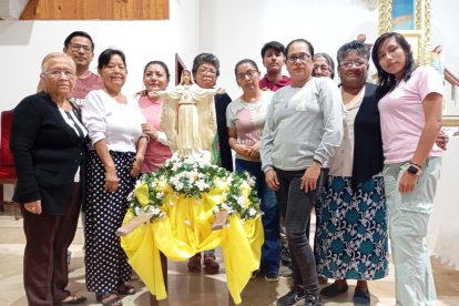 En el cantón Playas realizan la novena en honor a la Virgen de la Merced.