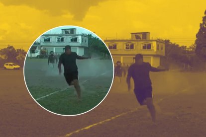 La víctima fue perseguida hasta detrás de los graderíos.