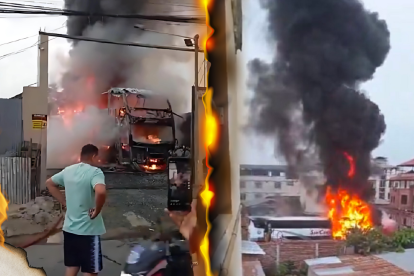Varios usuarios y medios de comunicación difundieron videos del incendio que habrían provocado en el bus.