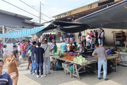 El mercado municipal de Paján, escenario de un crimen.