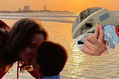 Karime Borja y su hijo