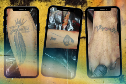 Unos de los tatuajes que tenía la víctima en varias partes de su cuerpo.