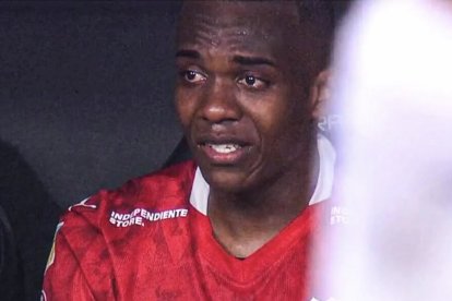 Jonny Quiñónez y sus lágrimas cuando fue sacado.