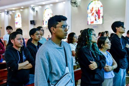Carlos Ponce participando en uno de los actos en su peregrinación a Cuenca.