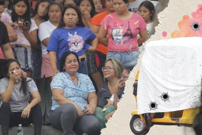 Con una sábana cubrieron la tricimoto donde quedó el cuerpo de Ángel Caicedo.