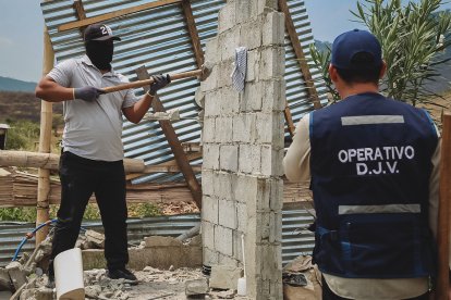 algunas de estas construcciones fueron destruidas en la intervención.