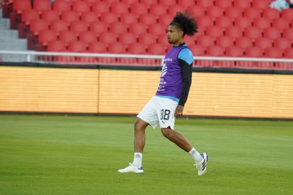 Marco Angulo en la concentración previa a un partido de Liga de Quito