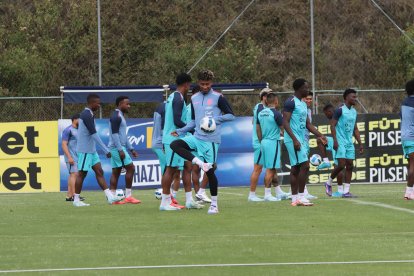 La Tricolor en su entrenamiento de este 8 de octubre.