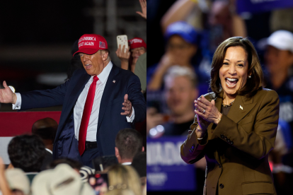 Donald Trump y Kamala Harris, candidatos a la presidencia de Estados Unidos.
