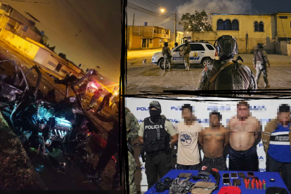 Los cuatro detenidos fueron entregados a las autoridades competentes.