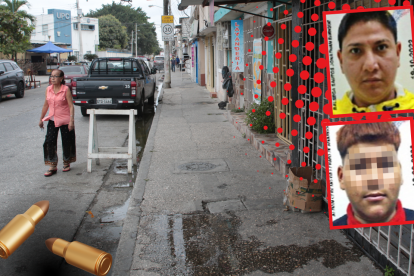 La barbería donde se registró el doble sicariato está a escasos 50 metros de una estación policial. En el lugar, encendieron velas en señal de duelo.