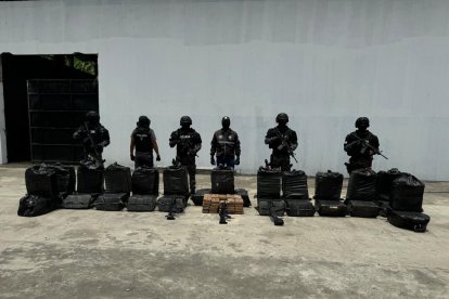 La cantidad de droga que encontraron en una piladora de Babahoyo.