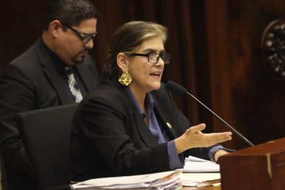 Mónica Palencia es la ministra del Interior.