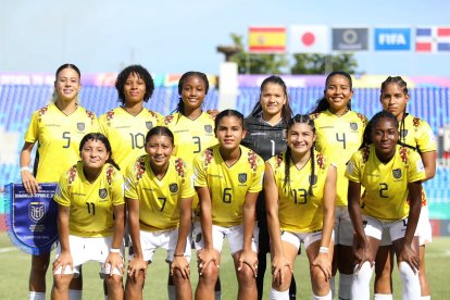 Ecuador sub 17 que enfrenta a España en cuartos de final del Mundial sub 17.