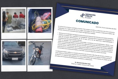 La Defensoría Pública de Ecuador emitió un comunicado para informar su reacción tras los señalamientos que hubo tras la liberación de sospechosos de robo, en Quito.