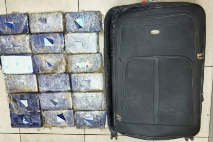 La sustancia fue detectada mediante un can, con un previo perfilamiento.