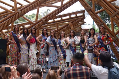 Las candidatas a Reina de San Francisco de Quito.