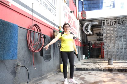 Ximena Rocha se quedó sin trabajar por la falta del servicio de agua potable.