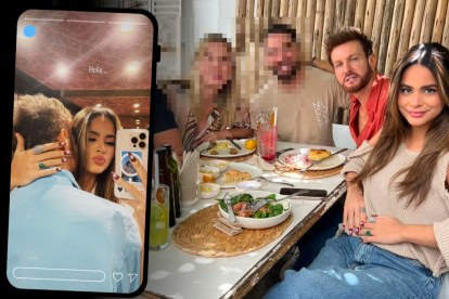 Axel y Valeria Gutiérrez compartiendo un almuerzo en Buenos Aires.