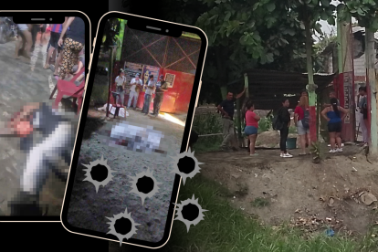 Los asesinados, aparentemente, conversaban afuera de un local.