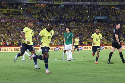 Enner Valencia en el partido de Ecuador vs. Bolivia.