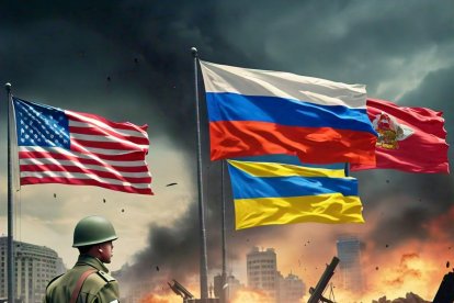 Ilustración sobre un posible conflicto bélico mundial.