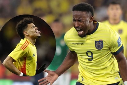 John Yeboah estará en la ofensiva por Ecuador y Luis Díaz por Colombia.