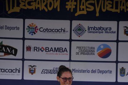 Galarza, del Eagle Bike, como virtual ganadora de la Vuelta Femenina 2024.