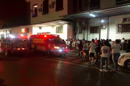 Los heridos en Babahoyo fueron llevados a una casa de salud.